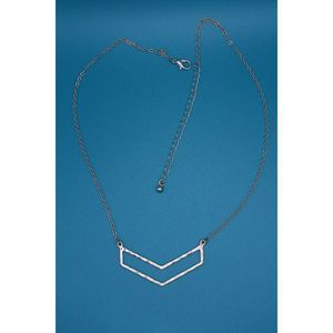 Vintage‎ Geometric Silver Tone Necklace